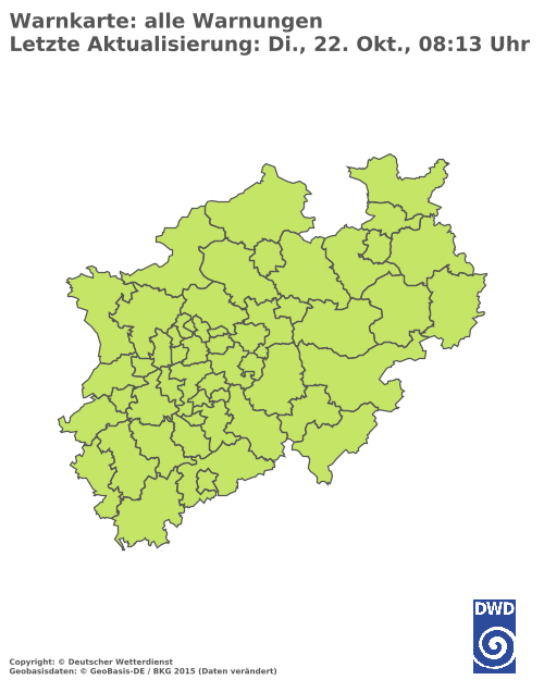 Aktuelle Wetterwarnungen für  Hochsauerlandkreis